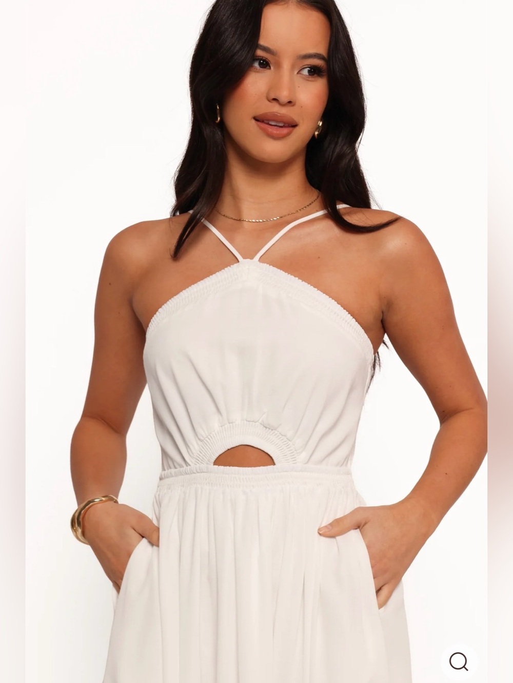 NWT- Petal & Pup Madi Maxi Dress, White, size Medium - Picture 6 of 13